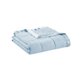 Lightweight Down Alternative Blanket With Satin Trim Blue Polyester