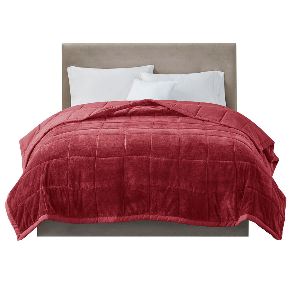 Reversible Heiq Smart Temperature Down Alternative Blanket Burgundy Microfiber