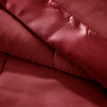 Lightweight Down Alternative Blanket With Satin Trim Burgundy Polyester