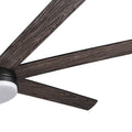 72 In Farmhouse Ceiling Fan With Plywood Blades For Dining Room Black Metal & Wood