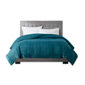 Lightweight Down Alternative Blanket With Satin Trim Teal Polyester