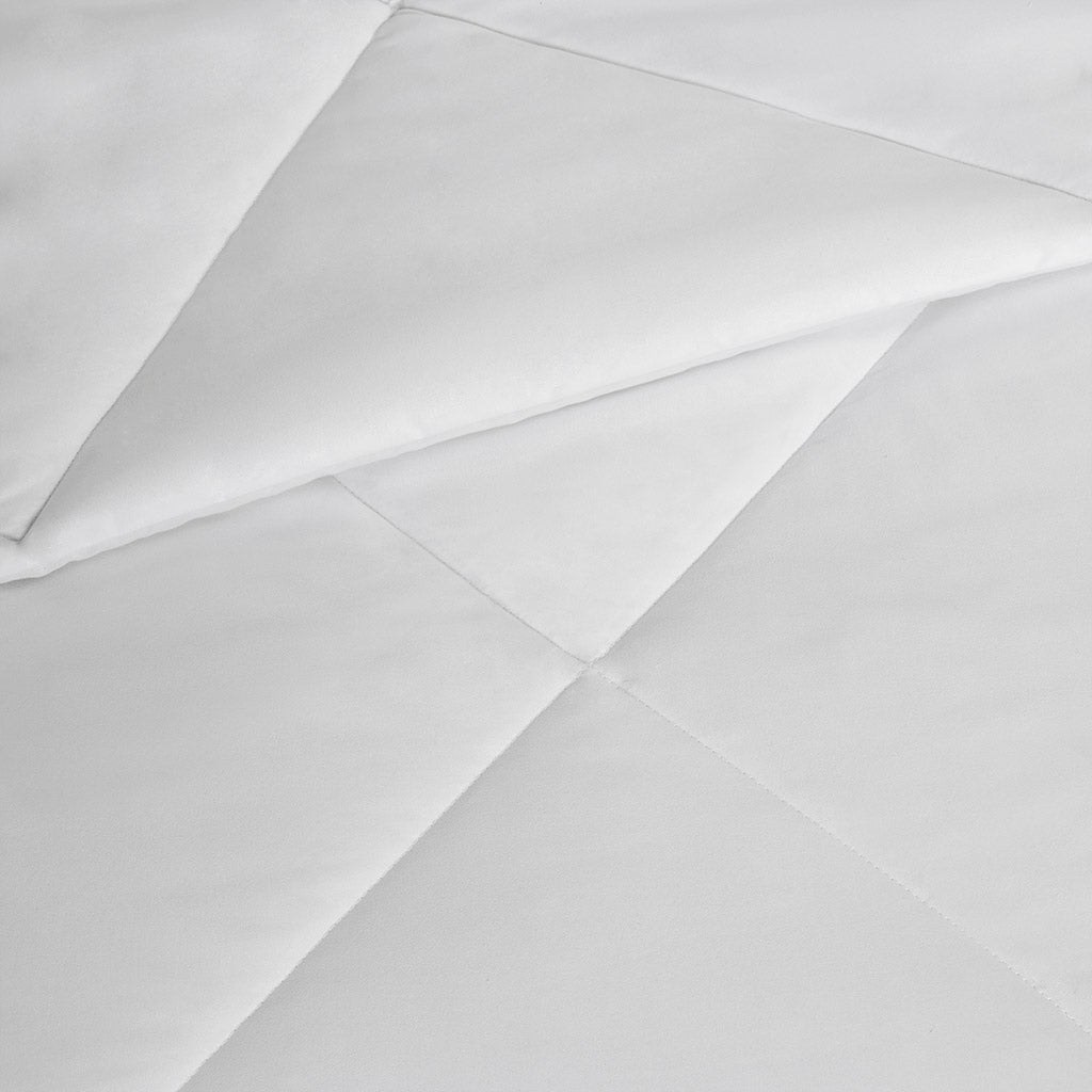 Oversized Down Alt Comforter With Heiq Smart Temp Treatment White King Cal King White Polyester