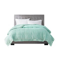 Lightweight Down Alternative Blanket With Satin Trim Seafoam Polyester