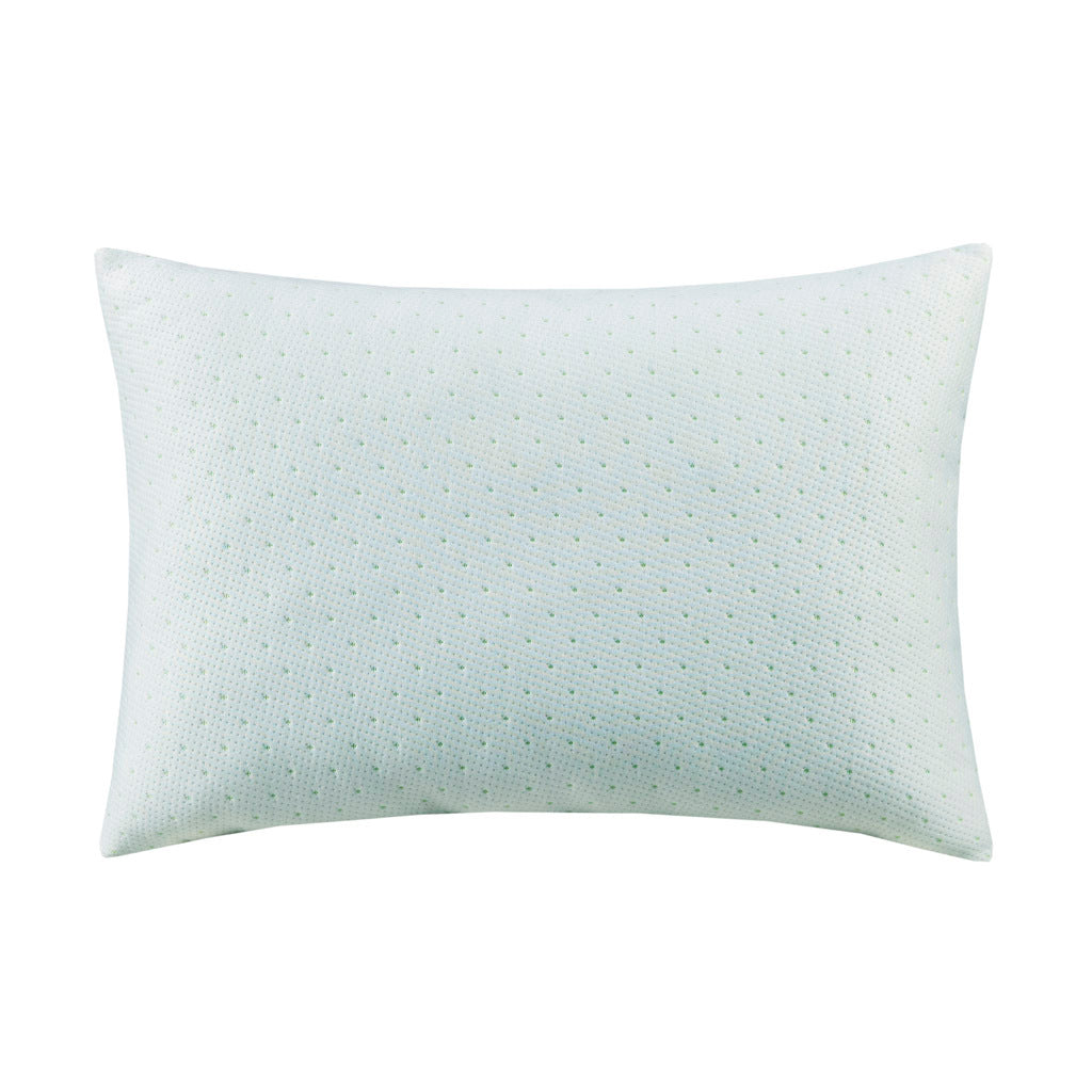 Shredded Memory Foam Pillow With Rayon From Bamboo Blend Cover Ivory Polyester