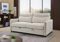 3 In 1 Convertible Sleeper Sofa Bed, Modern Fabric Loveseat Futon Sofa Couch W Pullout Bed, Small Beautiful Seat Lounge Sofa W Reclining Backrest, Furniture For Living Room, Beige Beige Foam Upholstered