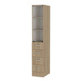 Althorn 4 Drawer 3 Shelf Linen Cabinet Light Pine Freestanding 3 4 Drawers Brown Brown Primary Living Space Shelves Included Mdf