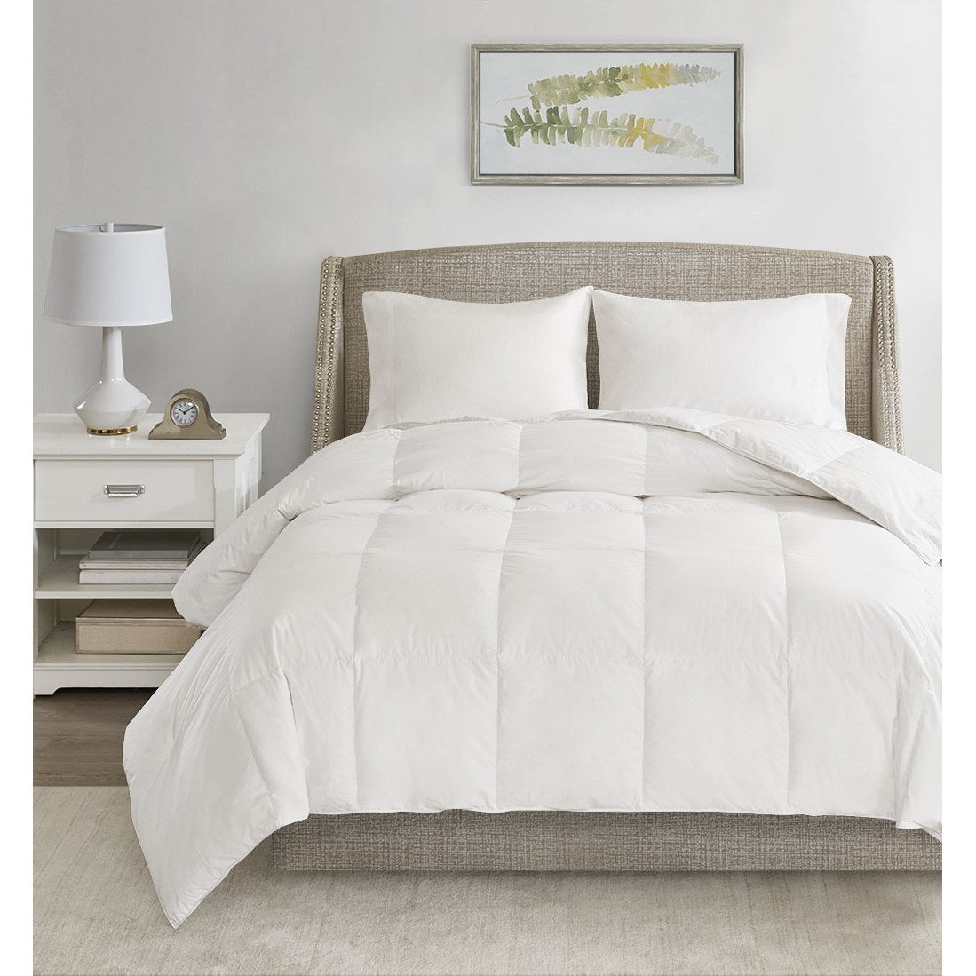 Oversized 100% Cotton Down Comforter White Cotton