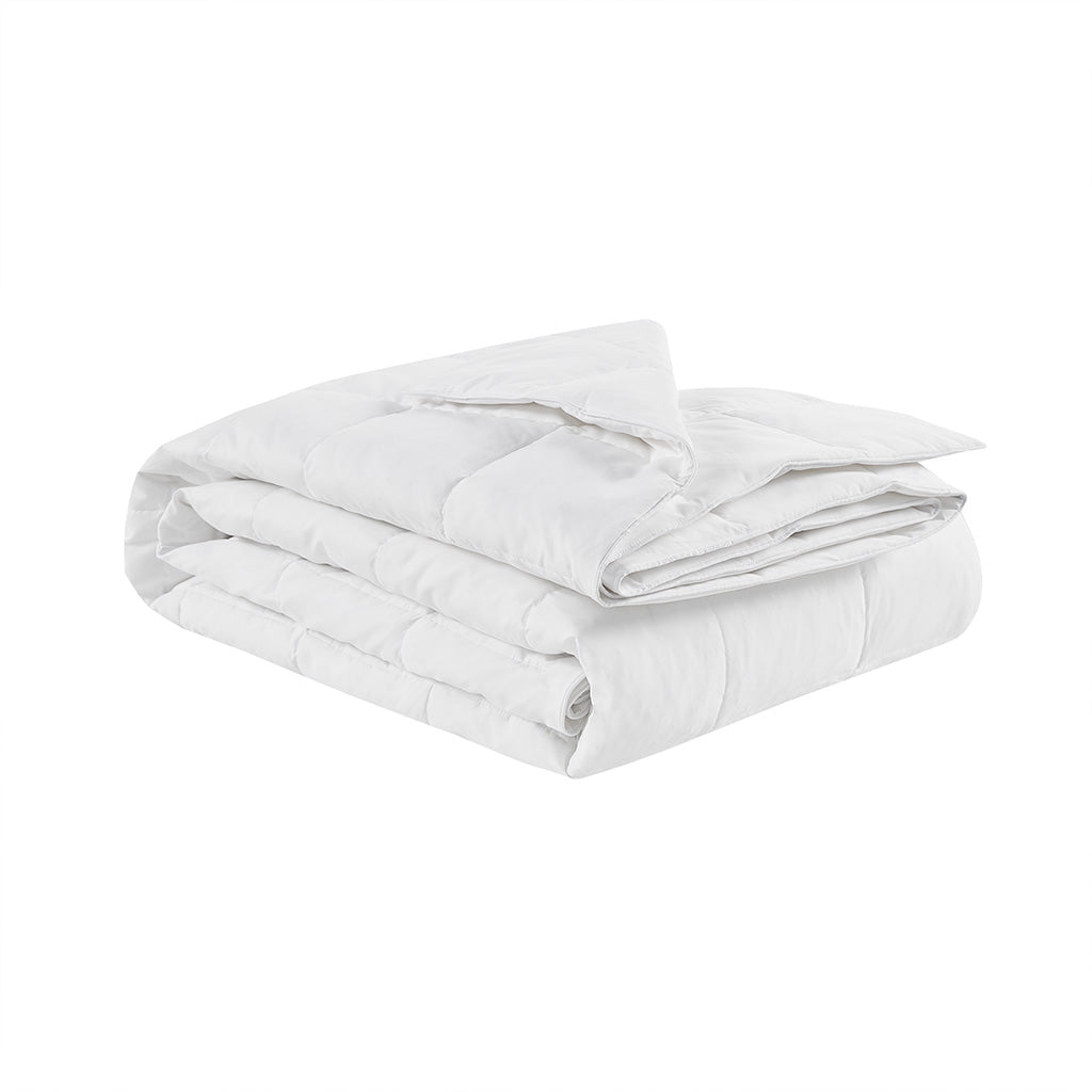 Goose Feather And Down Filling All Seasons Blanket White Microfiber