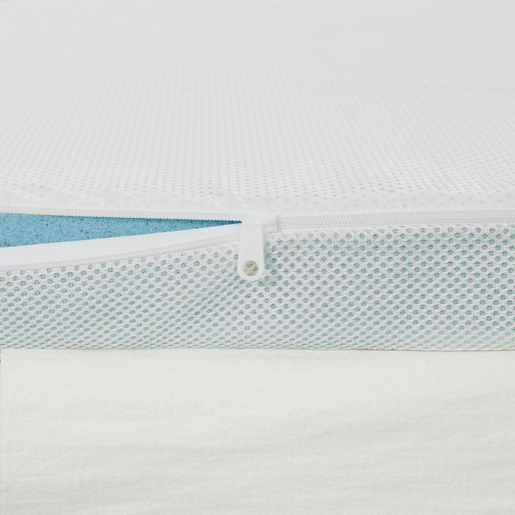 All Season Reversible Hypoallergenic Cooling Mattress Topper White Polyester