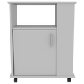 Tournament 6 Shelf 1 Door 3 Drawer 2 Piece Kitchen Set, Kitchen Island And Kitchen Cart White And Light Oak White Mdf