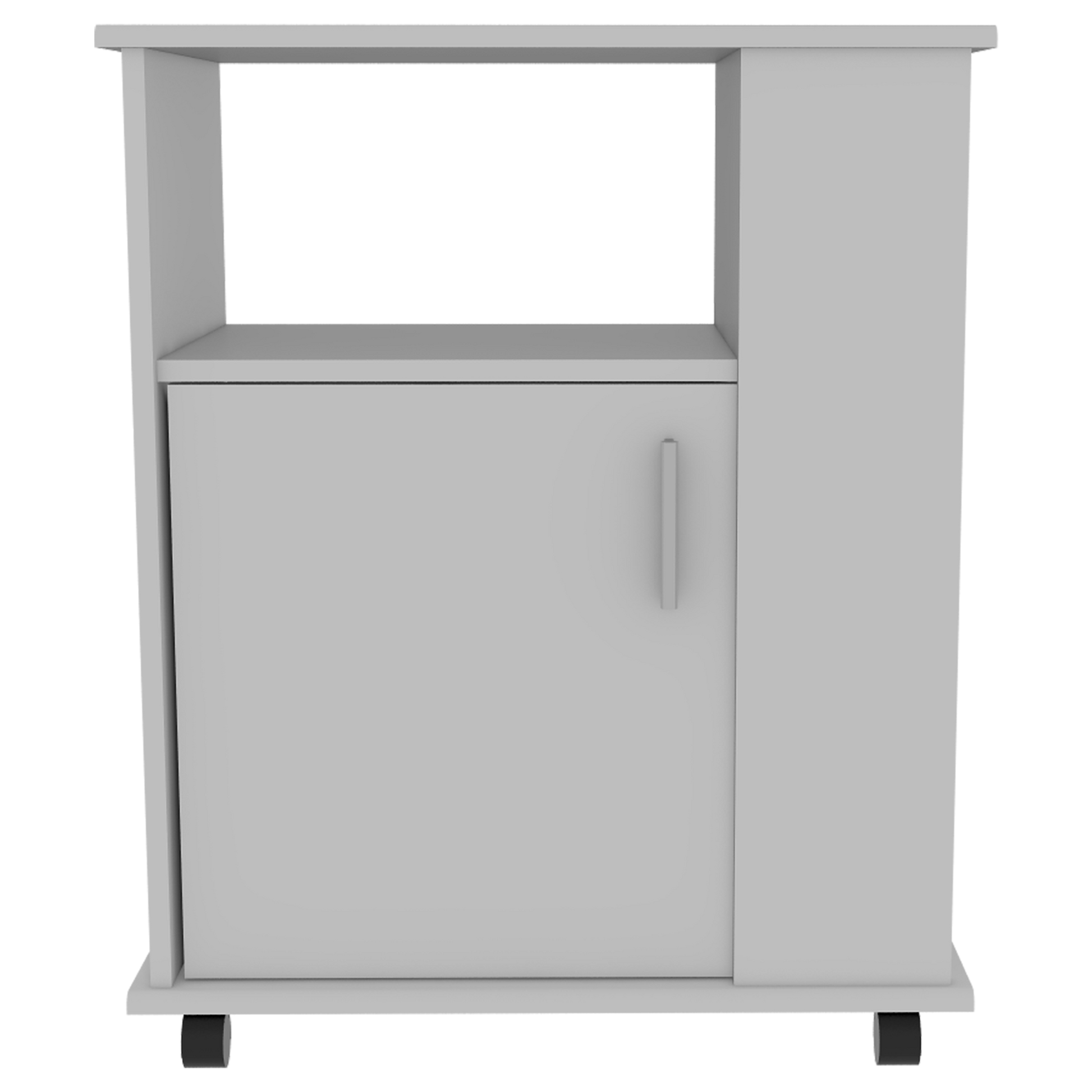 Tournament 6 Shelf 1 Door 3 Drawer 2 Piece Kitchen Set, Kitchen Island And Kitchen Cart White And Light Oak White Mdf