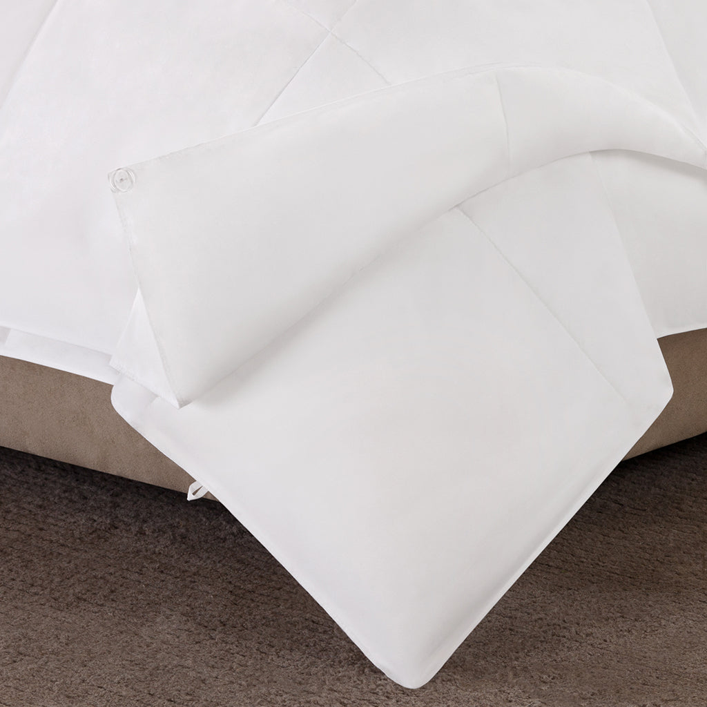 All Season 2 In 1 Down Alternative Comforter Twin White Polyester