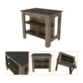 Roblar 8 Shelf 2 Door 2 Piece Kitchen Set, Kitchen Island And Pantry Cabinet Dark Brownand Onyx Brown Mdf