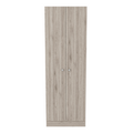 Roblar 8 Shelf 2 Door 2 Piece Kitchen Set, Kitchen Island And Pantry Cabinet White And Light Gray White Mdf