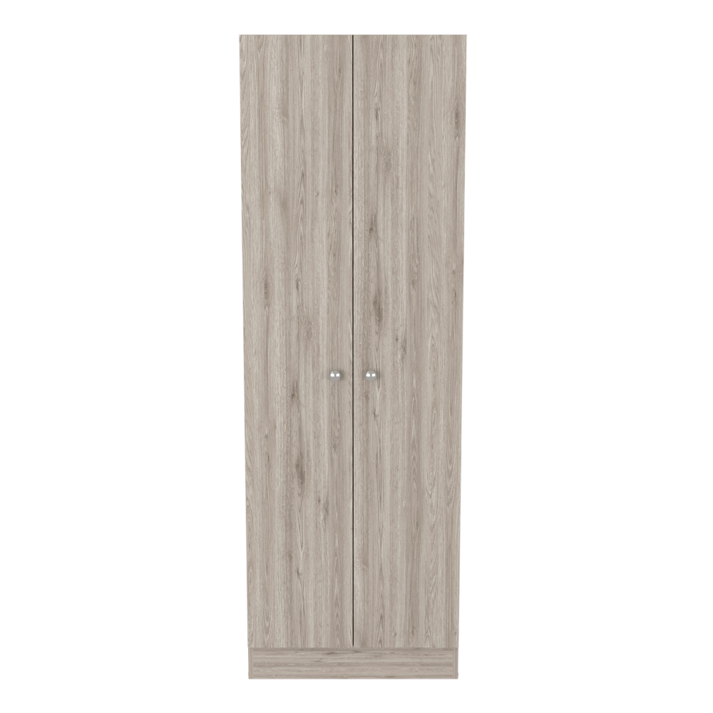 Roblar 8 Shelf 2 Door 2 Piece Kitchen Set, Kitchen Island And Pantry Cabinet White And Light Gray White Mdf