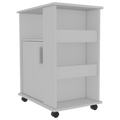 Tournament 6 Shelf 1 Door 3 Drawer 2 Piece Kitchen Set, Kitchen Island And Kitchen Cart White And Light Oak White Mdf