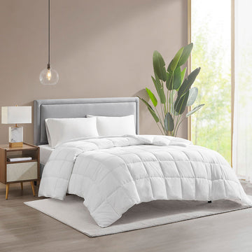 Cotton Down Alternative Featherless Comforter White Cotton