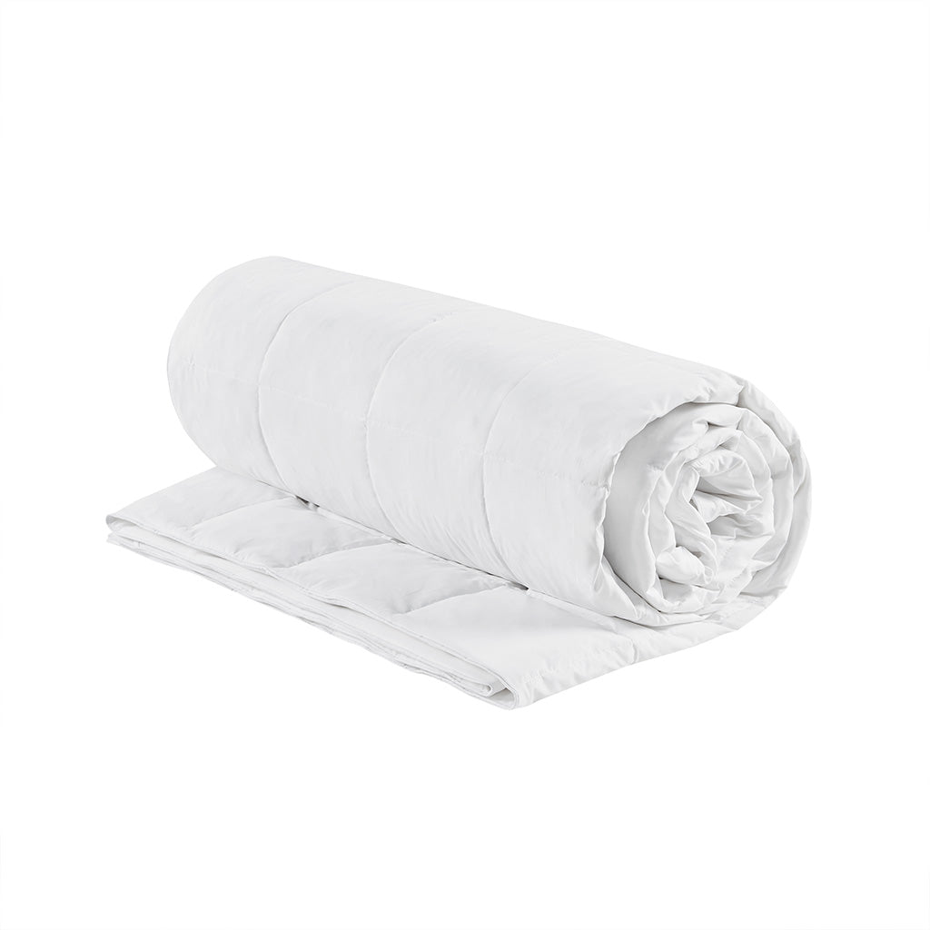 Goose Feather And Down Filling All Seasons Blanket White Microfiber