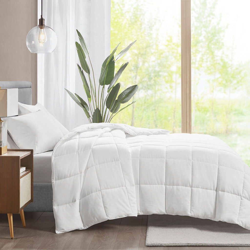 Cotton Down Alternative Featherless Comforter White Cotton