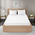 300 Thread Count Cotton Sateen Waterproof Mattress Pad White Cotton