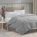 Reversible Heiq Smart Temperature Down Alternative Blanket Grey Microfiber