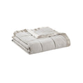 Lightweight Down Alternative Blanket With Satin Trim Grey Polyester