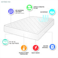 Energy Recovery Waterproof Mattress Pad White Polyester