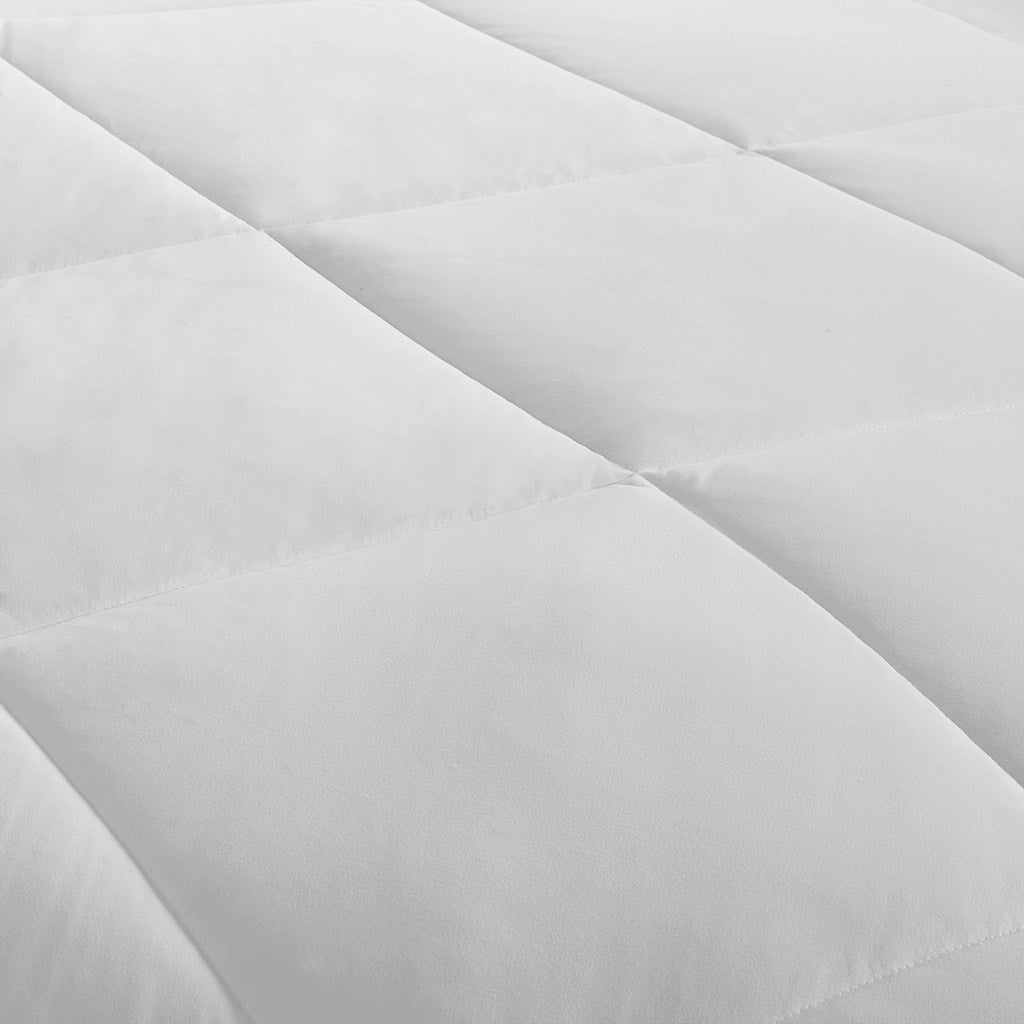Oversized Down Alt Comforter With Heiq Smart Temp Treatment White King Cal King White Polyester
