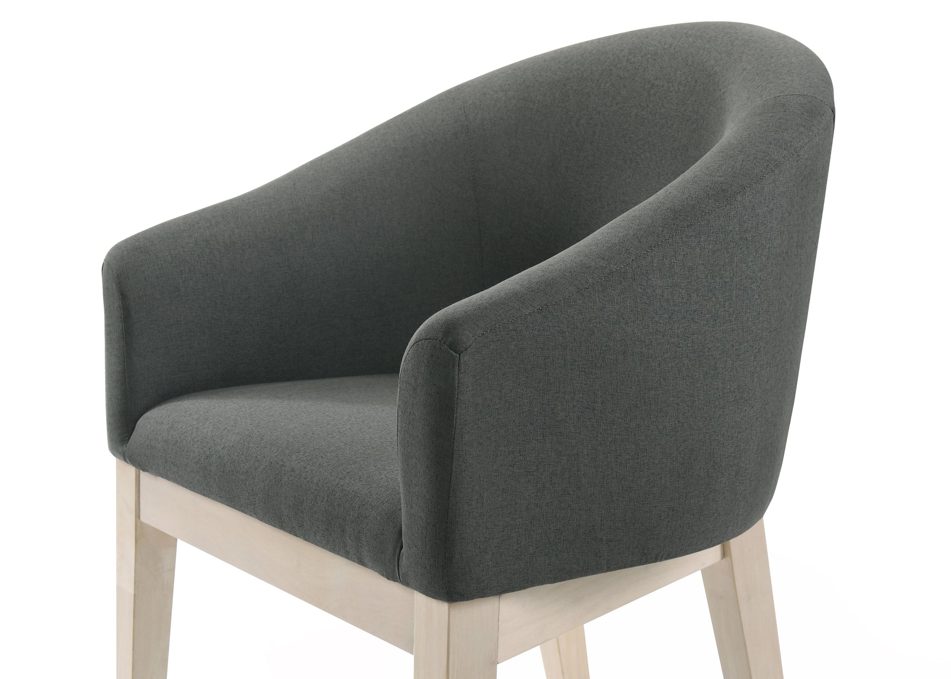Neroli Set Of 2 Gray Fabric 23" Barrel Accent Chair Gray Fabric