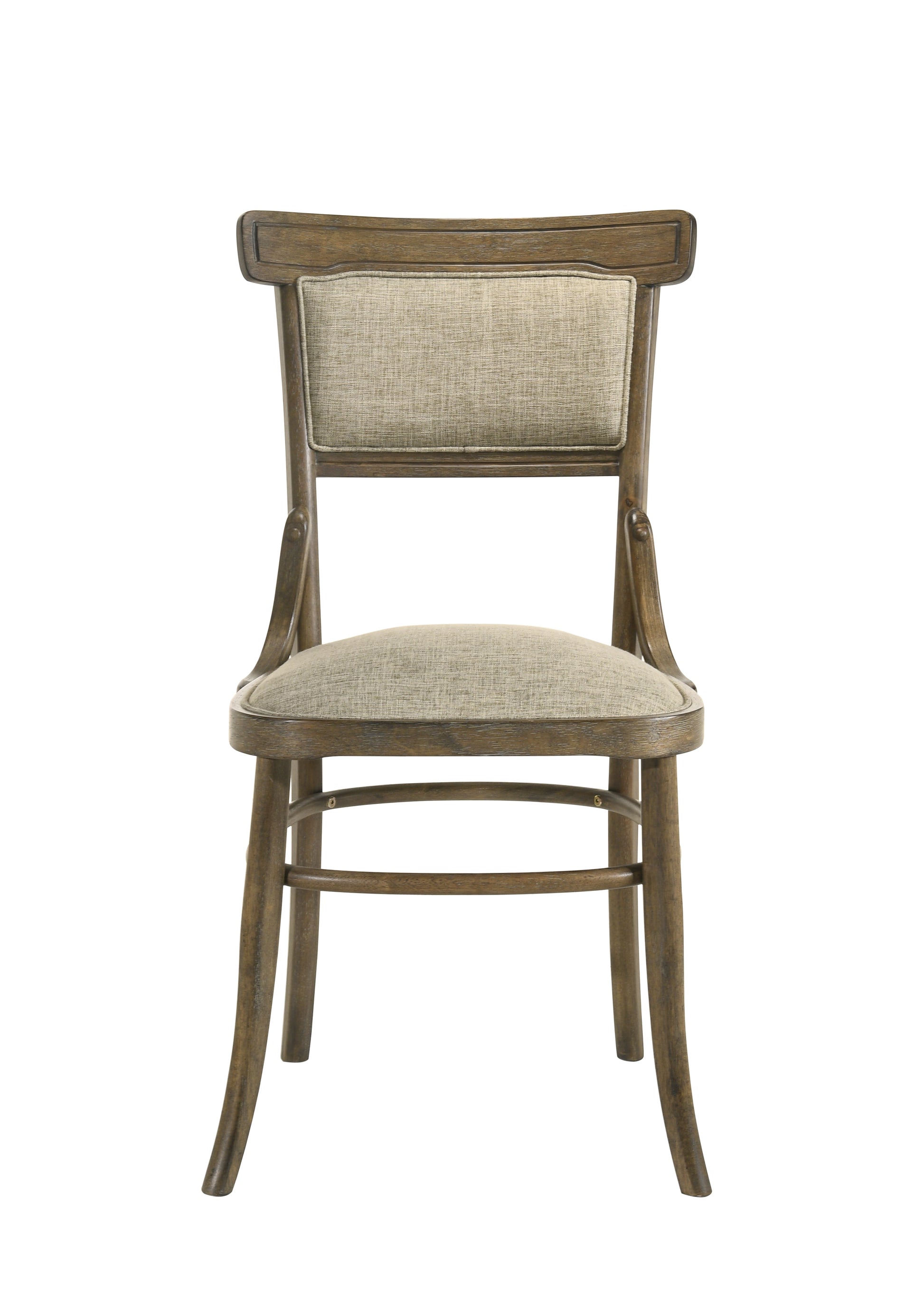 Bistro 88" Vintage Walnut 9 Piece Dining Table With Extension Leaf And Off White Fabric Dining Chairs Walnut Solid Wood Mdf