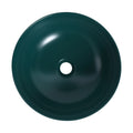 Ceramic Countertop Art Wash Basin, Vessel Sink Matt Green Black Green Ceramic