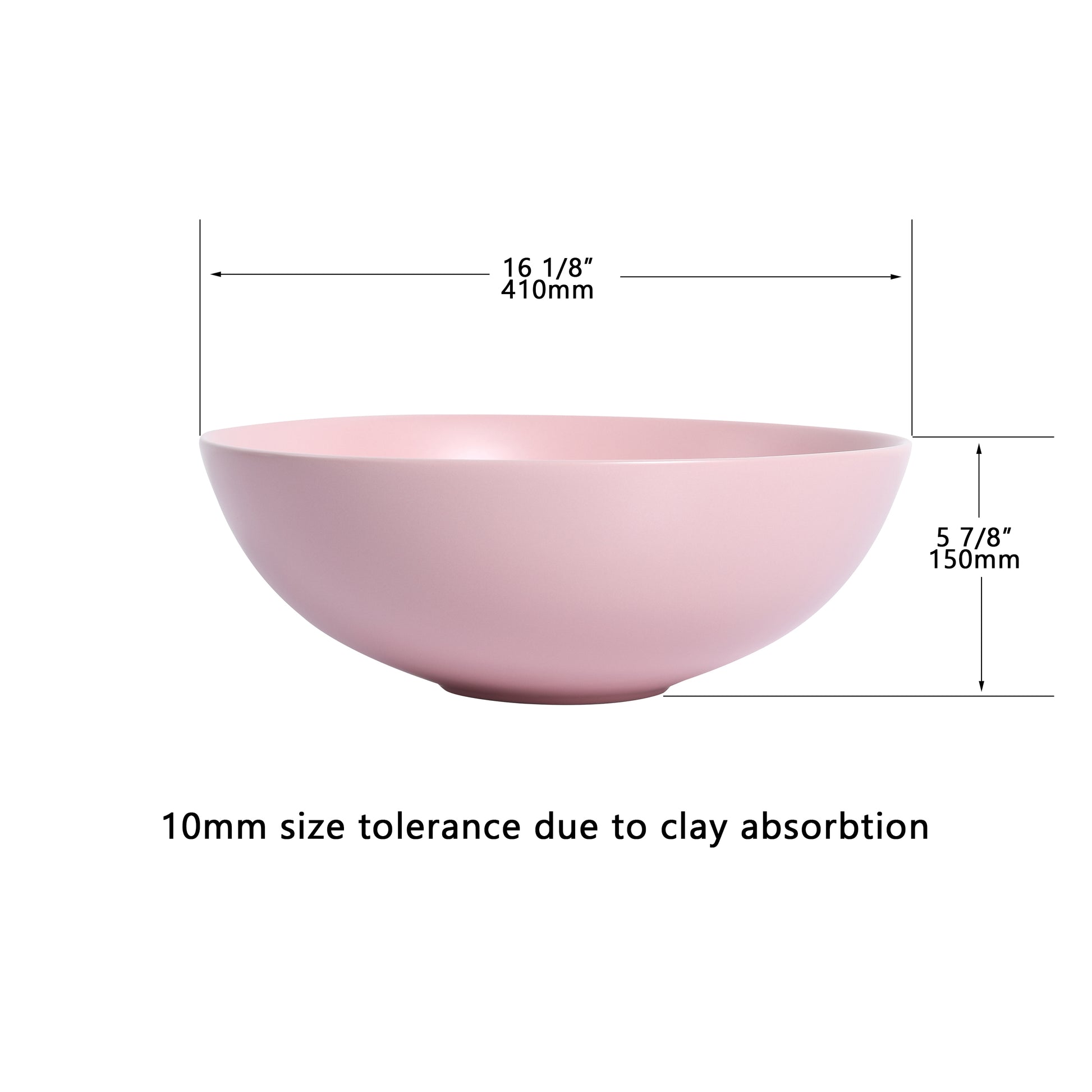 Ceramic Countertop Art Wash Basin, Vessel Sink Matt Light Pink Pink Ceramic