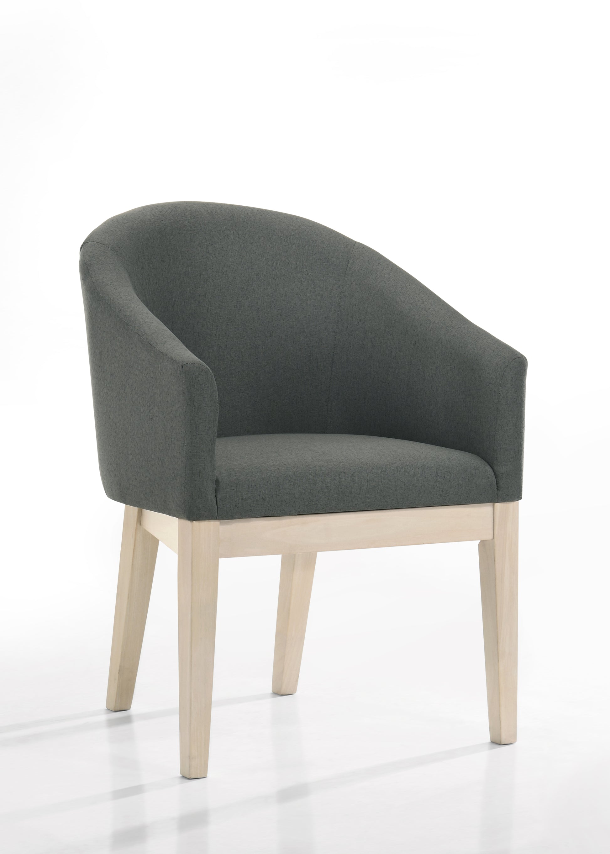 Neroli Set Of 2 Gray Fabric 23" Barrel Accent Chair Gray Fabric