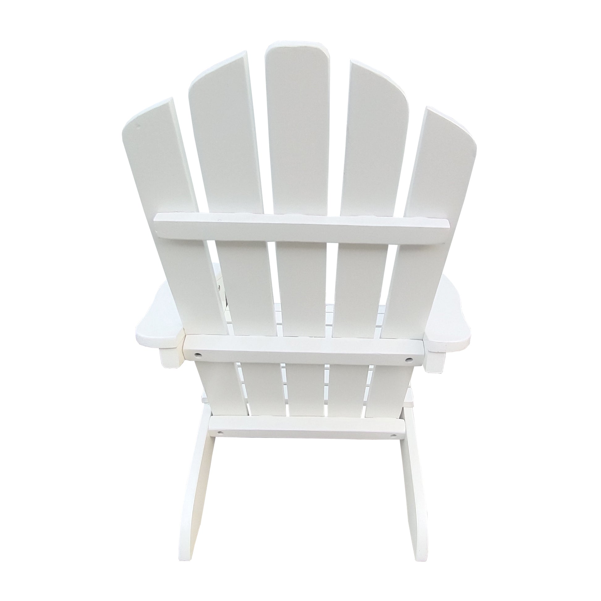 Outdoor Or Indoor Wood Children Adirondack Chair,White White Solid Wood