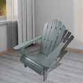 Outdoor Or Indoor Wood Adirondack Chair, Foldable, Grey Grey Solid Wood