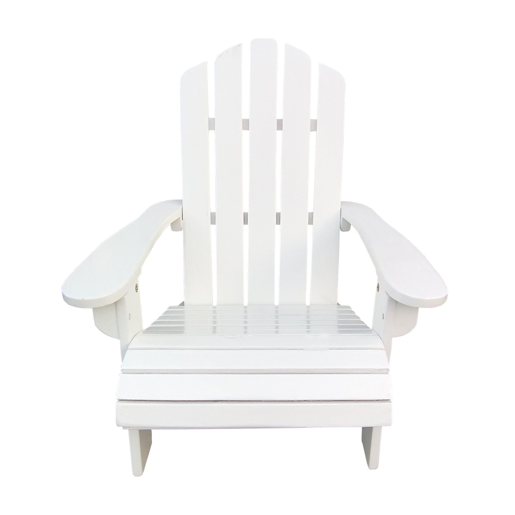 Outdoor Or Indoor Wood Children Adirondack Chair,White White Solid Wood