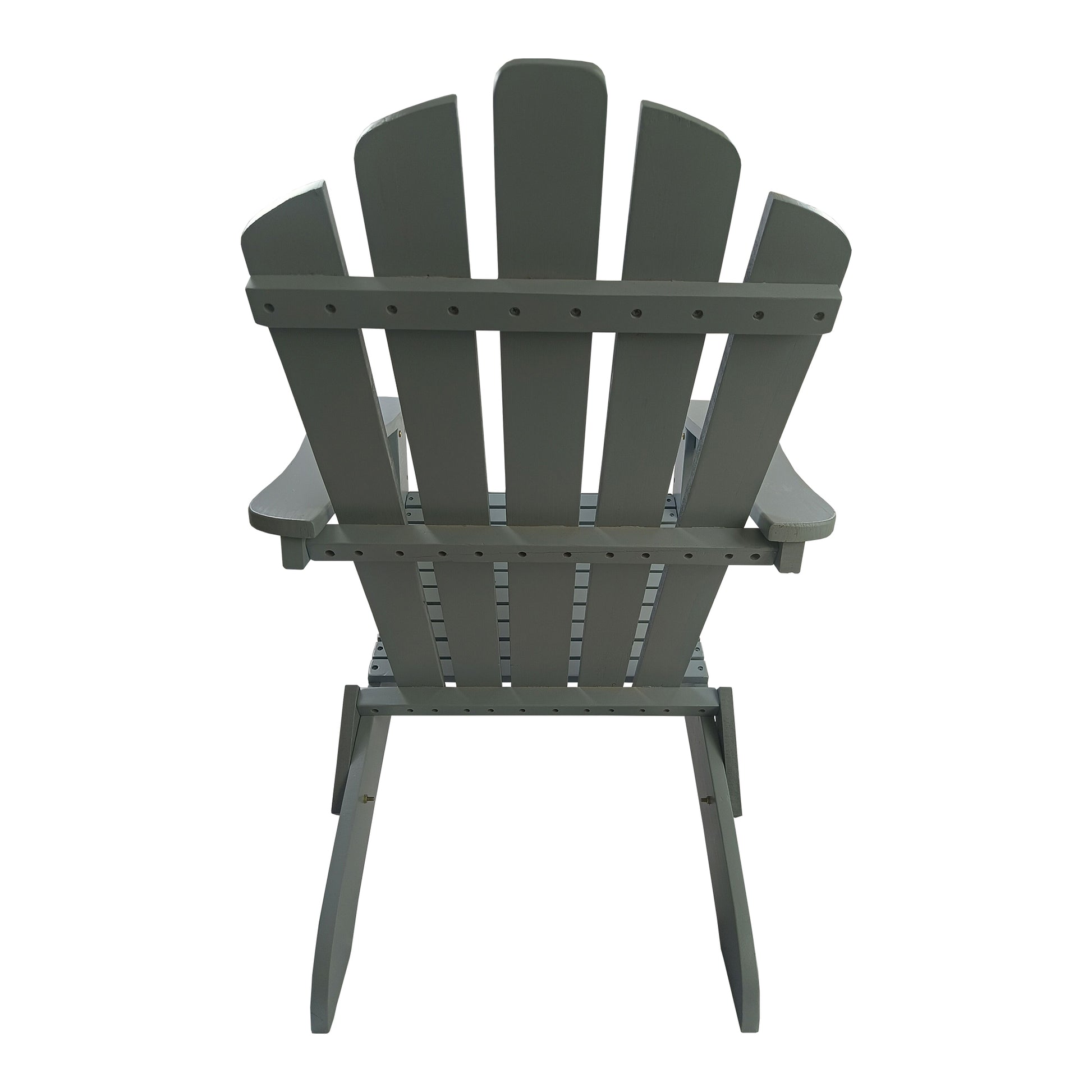 Outdoor Or Indoor Wood Adirondack Chair, Foldable, Grey Grey Solid Wood