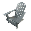 Outdoor Or Indoor Wood Adirondack Chair, Foldable, Grey Grey Solid Wood