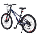 Mountain Bike For Girls And Boys Mountain 24 Inch Shimano 7 Speed Bike Cycling Blue Garden & Outdoor Aluminium Alloy