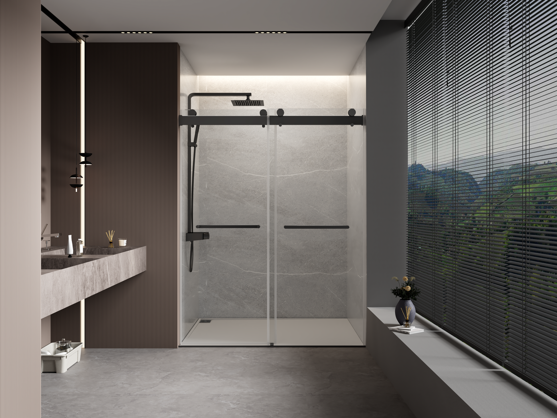 Shower Door Track Only, Brushed Nickel 22D01P05 Bn Brushed Nickel Stainless Steel