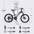 Mountain Bike For Girls And Boys Mountain 20 Inch Shimano 7 Speed Bike Cycling Blue Garden & Outdoor Aluminium Alloy