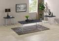 Lennox 3 Piece Black Coffee And End Table Set Black Mdf