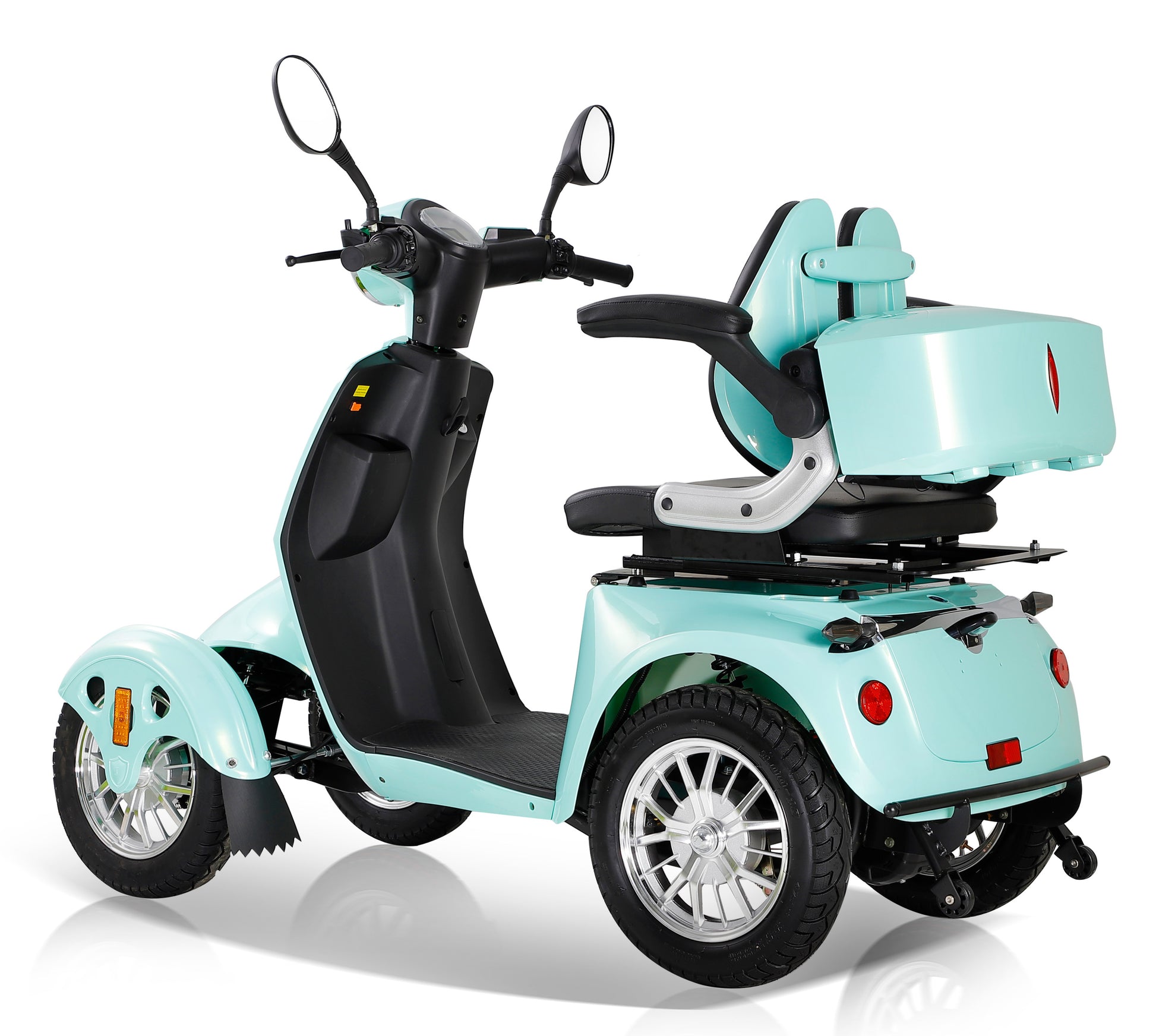 Fastest Mobility Scooter With Four Wheels For Adults & Seniors, Red 800W Green Abs Pc