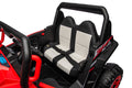 12V7A*1 30W*4 Four Wheel Drive Leather Seat One Button Start,Forward And Backward, High And Low Speed, Music, Front Light, Power Display, Two Doors Can Open, 2.4G R C, Seat Belt Four Wheel Absorber Red Plastic