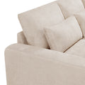 Modern Large L Shape Feather Filled Sectional Sofa, Convertible Sofa Couch With Reversible Chaise For Living Room Beige Chenille 5 Seat