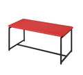 Gt 3 Piece Red Carbon Fiber Wrap Coffee Table And End Table Set Red Metal
