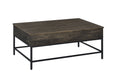 Cliff 2 Piece Brown Lift Top Coffee And End Table Set Brown Mdf
