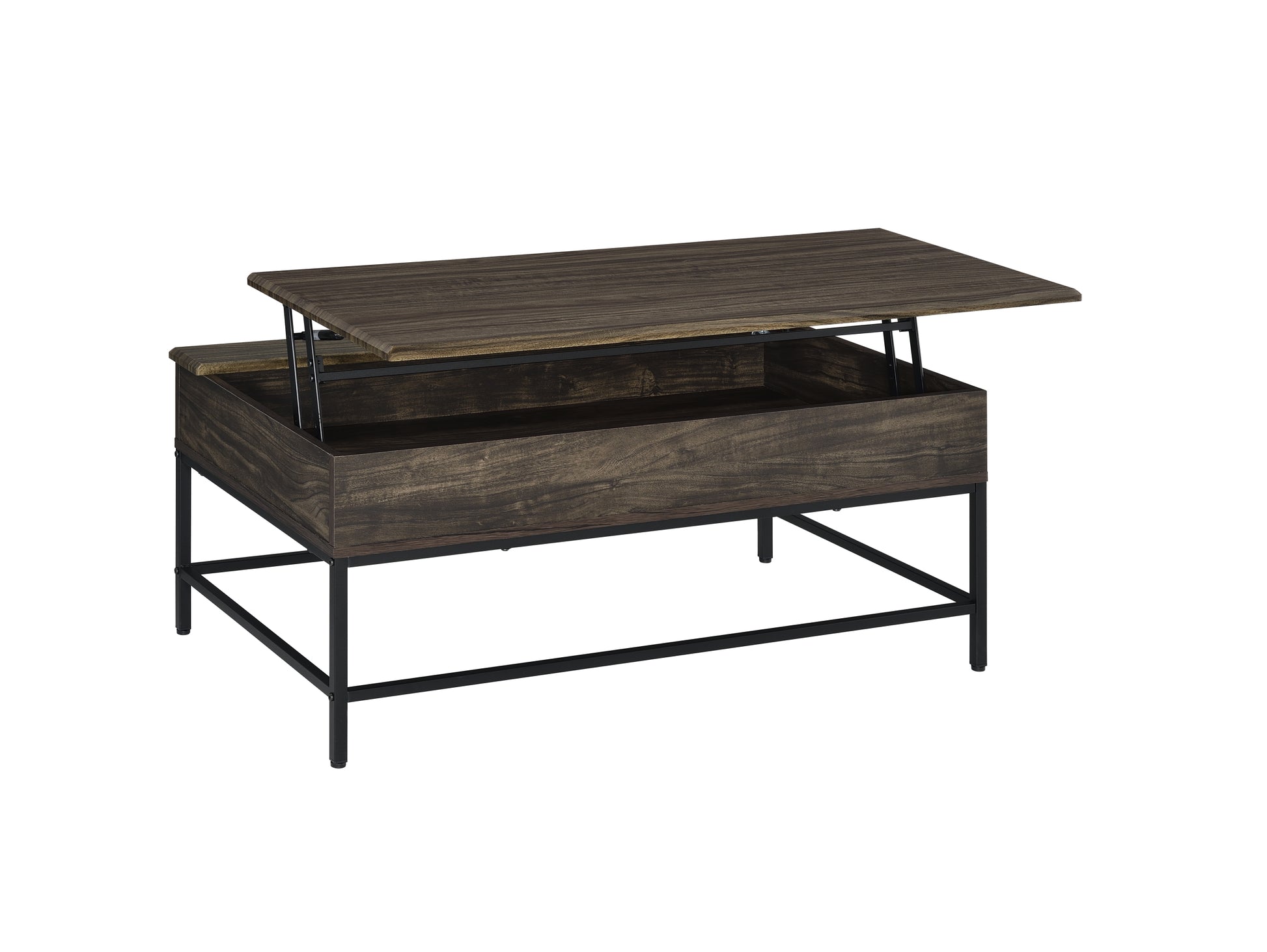 Cliff 3 Piece Brown Lift Top Coffee And End Table Set Brown Mdf