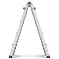 Multi Position Foldable Engineering Multifunctional Aluminum Alloy Ladder A Type Ladder Straight Ladder 17Ft For Home Silver Pc Aluminium