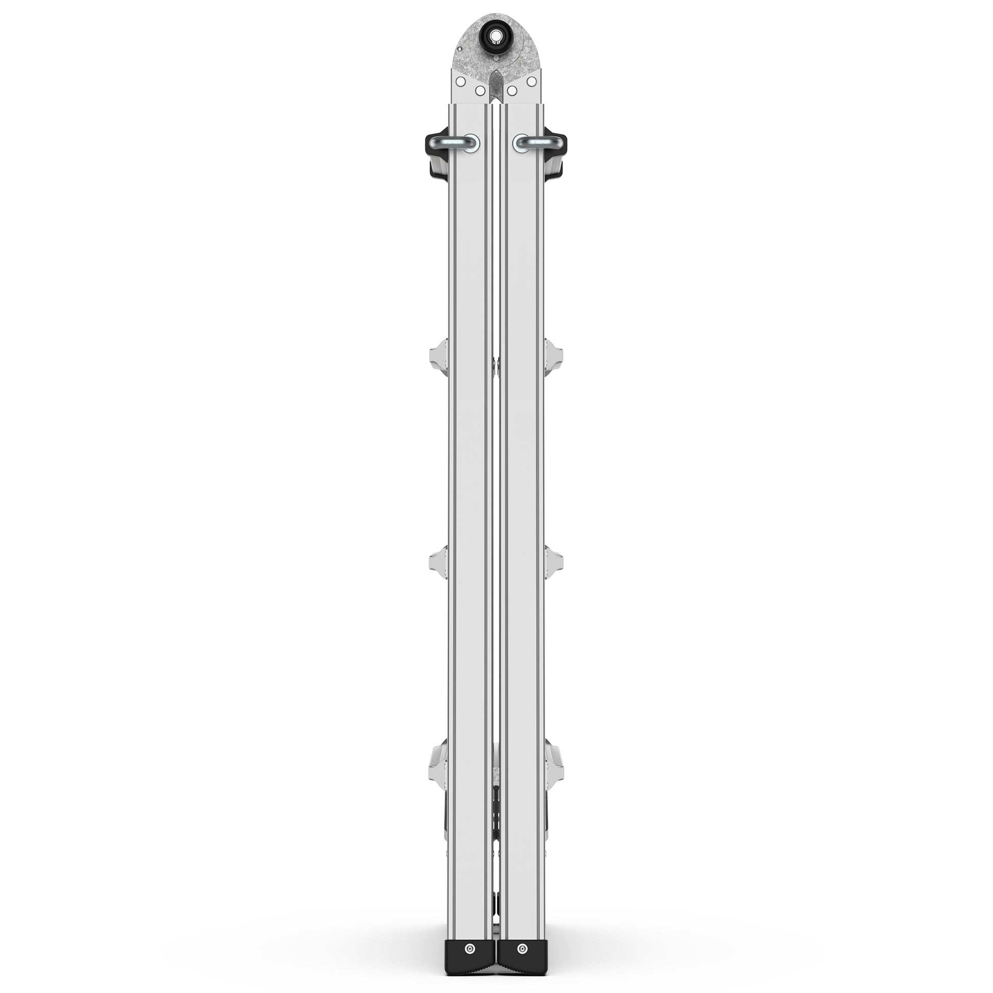 Multi Position Foldable Engineering Multifunctional Aluminum Alloy Ladder A Type Ladder Straight Ladder 17Ft For Home Silver Pc Aluminium